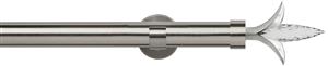 Speedy 35mm Poles Apart IDC Metal Eyelet Pole Satin Silver, Fleur de Lys