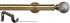 Speedy 35mm Eyelet Standard Pole, Antique Brass, Textured Ball
