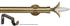 Speedy 35mm Eyelet Standard Pole, Antique Brass, Fleur de Lys