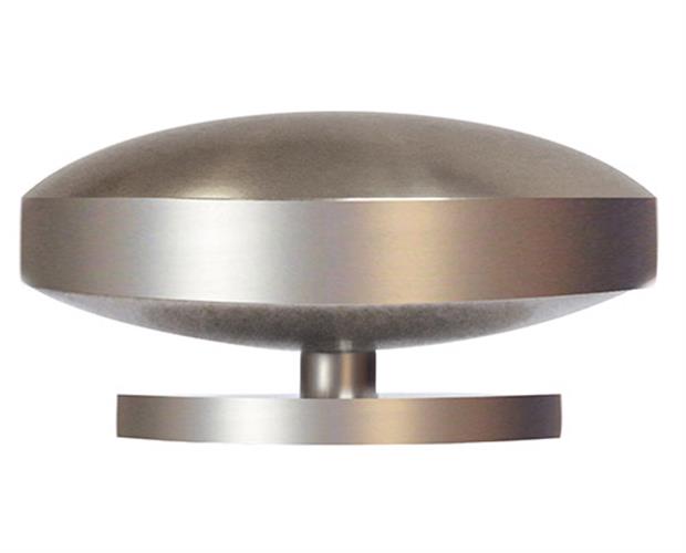 Jones Esquire 50mm Curved Disc Finial, Brushed Nickel