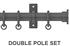Arc 25mm Metal Double Pole Lead, Hammered Disc