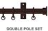 Arc 25mm Metal Double Pole Bronze, Hammered Disc