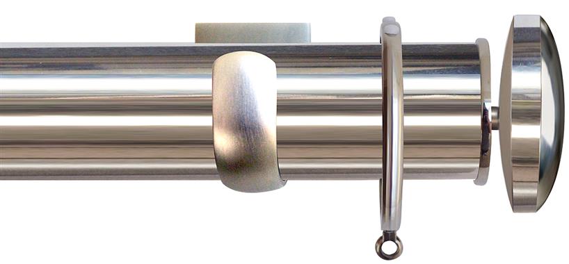 Jones Esquire 50mm Pole Polished Nickel, Square, Curved Disc