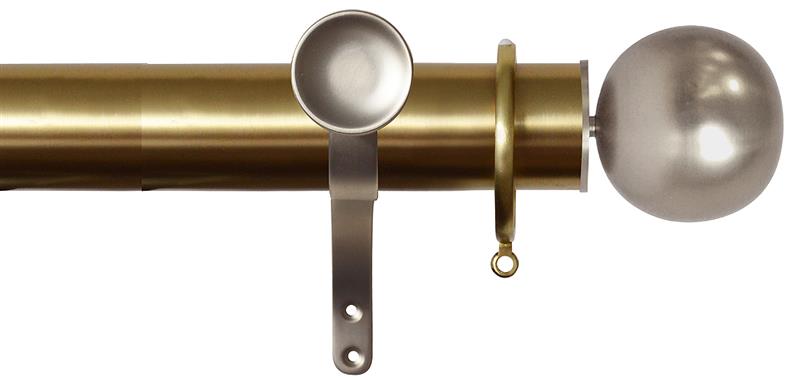 Jones Esquire 50mm Pole Brushed Gold, Brushed Nickel Sphere