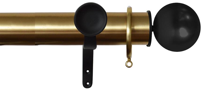 Jones Esquire 50mm Pole Brushed Gold, Carbon Black Sphere