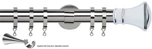 Speedy 35mm Poles Apart Metal Pole Long Stem Chrome Trumpet