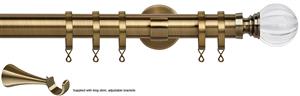 Speedy 35mm Poles Apart Metal Pole Long Stem Antique Brass Segmented Ball