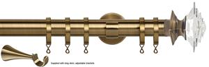 Speedy 35mm Poles Apart Metal Pole Long Stem Antique Brass Luxe Aztec