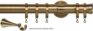 Speedy 35mm Poles Apart Metal Pole Long Stem Antique Brass Endcap