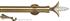 Speedy 35mm Poles Apart Metal Eyelet Pole, Long Stem, Antique Brass, Fleur de Lys