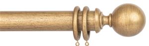 Byron Chalfont 35mm 45mm Curtain Pole Gold Distressed Ball