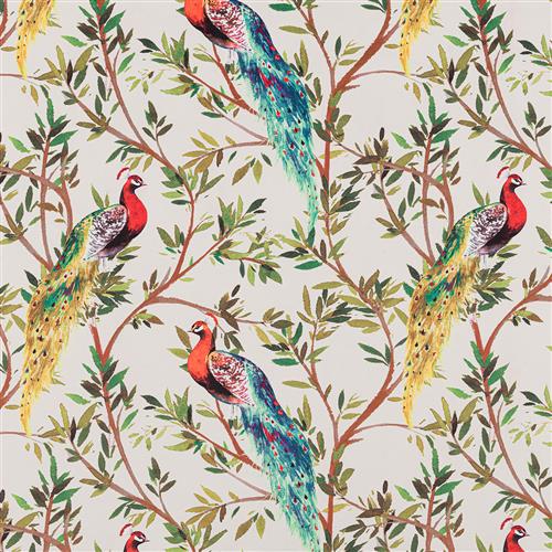 Beaumont Textiles Sunset Peacock Aperol Fabric