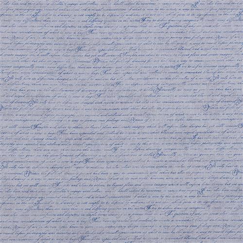 Beaumont Textiles Tru Blu Calligraphy Chambray Fabric