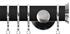 Renaissance Accents 35mm Cool Black Cont Pole, Polished Silver Fynn Endcap