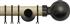 Renaissance Accents 35mm Cotton Cream Cont Pole, Black Nickel Ball