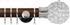 Renaissance Accents 35mm Dark Oak Cont Pole, Polished Silver Crystal Bead
