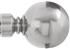 Renaissance Accents 35mm Finial Only, Polished Silver, Plain Ball