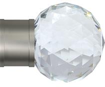 Renaissance Accents 35mm Finial Only, Titanium, Cut Crystal Ball