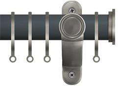 Renaissance Accents 50mm Slate Grey Lux Pole, Titanium Fynn Endcap