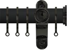 Renaissance Accents 50mm Cool Black Lux Pole, Black Nickel Fynn Endcap