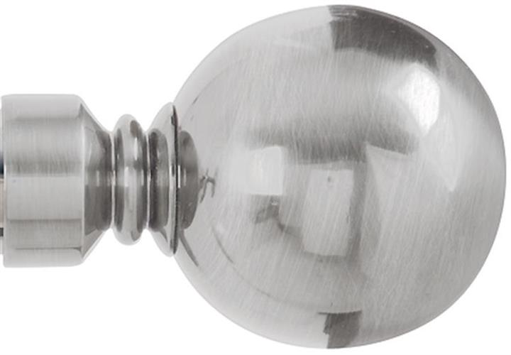 Renaissance Accents 50mm Finial Only, Polished Silver, Plain Ball