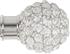 Renaissance Accents 50mm Finial Only, Polished Silver, Clear Crystal Bead