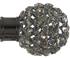 Renaissance Accents 50mm Finial Only, Black Nickel, Smoke Crystal Bead