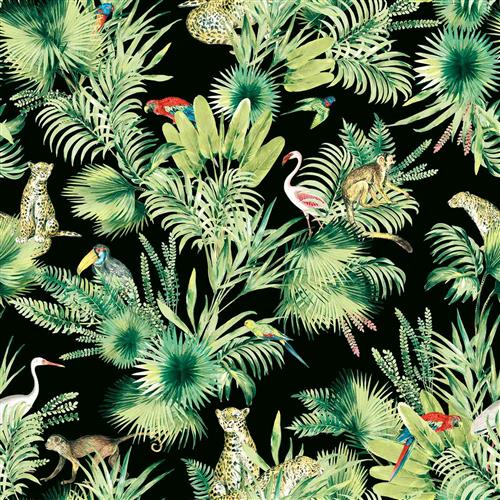 Chatham Glyn Tropical Velvets Monteverde Ebony Fabric