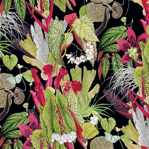 Chatham Glyn Tropical Velvets Tasmania Ebony Fabric