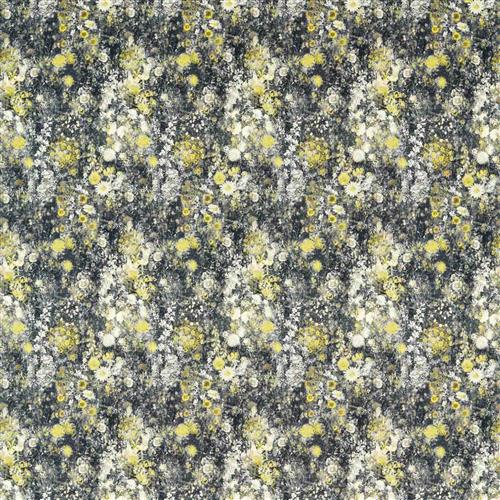 Studio G Country Escape Rosedene Charcoal/Chartreuse Fabric