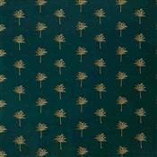 Sara Miller Tropical Palm Velvet Dark Forest Green Fabric