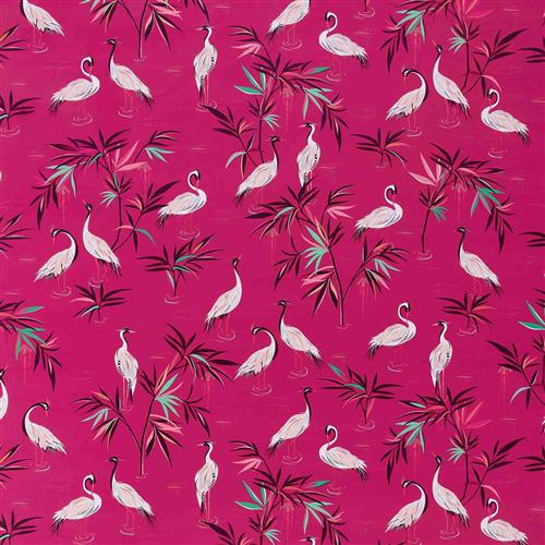 Sara Miller Heron Fuchsia Velvet Fabric