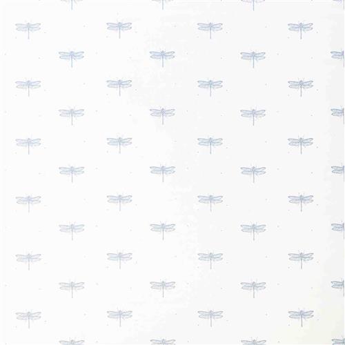 Sara Miller Dragonfly White Sateen Fabric