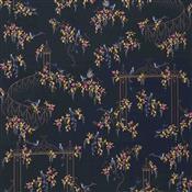 Sara Miller Bird & Gate Deep Navy Velvet Fabric