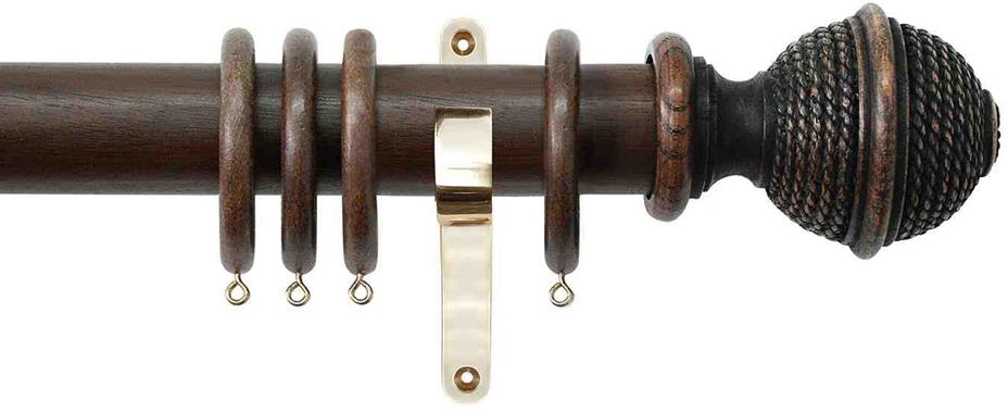 Jones Hardwick 40mm Handcrafted Pole Oak, Brass, Woven Rope