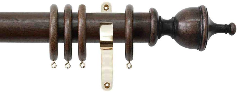 Jones Hardwick 40mm Handcrafted Pole Oak, Brass, Urn