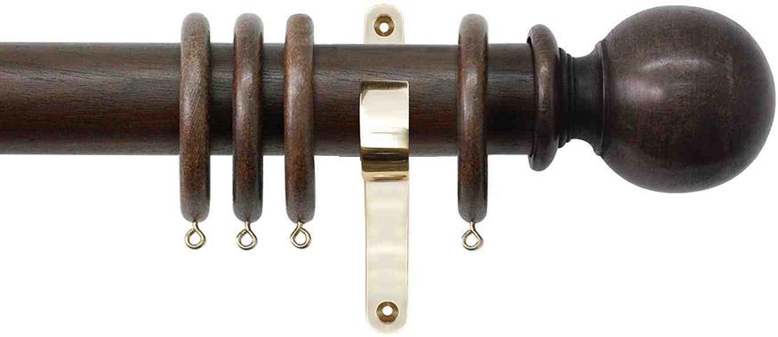Jones Hardwick 40mm Handcrafted Pole Oak, Brass, Ball