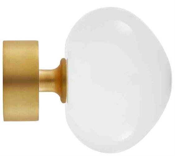 Ice 35mm Finial Only, Dewdrop, Satin Brass