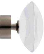 Ice 35mm Finial Only, Mineral, Black Nickel