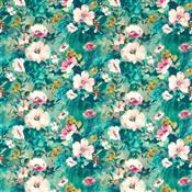 Studio G Floral Flourish Rugosa Kingfisher Fabric