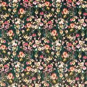 Studio G Floral Flourish Wild Meadow Noir Velvet Fabric