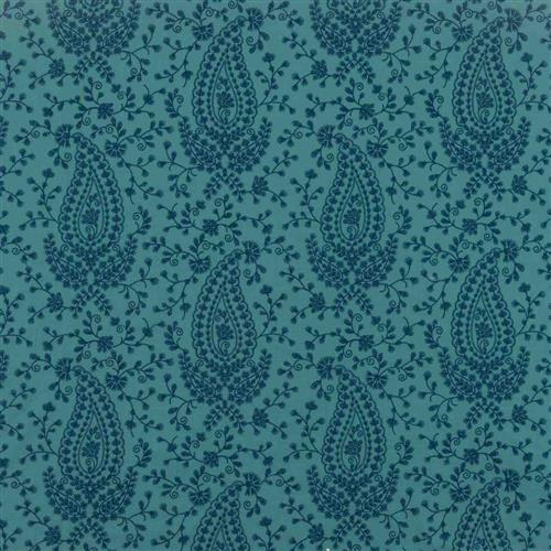 Beaumont Textiles Persia Kandahar Marine Blue Fabric