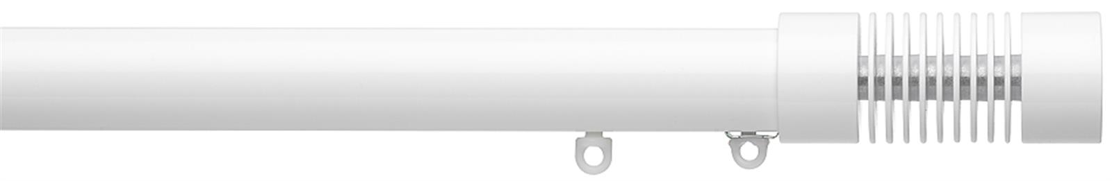 Silent Gliss Metropole 30mm 7610 White Groove Cylinder Finial