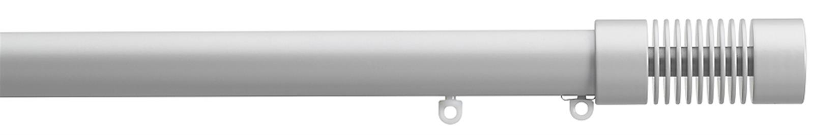 Silent Gliss Metropole 30mm 7610 Anodic Grey Groove Cylinder Finial