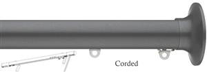 Silent Gliss Corded Metropole 30mm 7630 Gun Metal Taper Finial