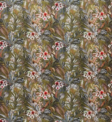 Ashley Wilde Tahiti Kew Olive Fabric