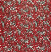 Ashley Wilde Tahiti Botanist Crimson Fabric