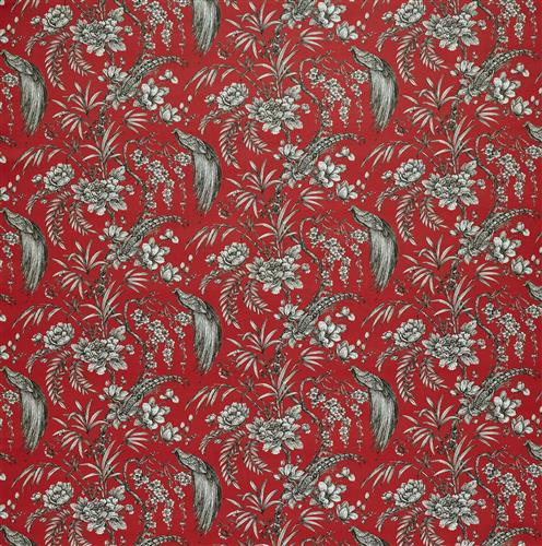 Ashley Wilde Tahiti Botanist Crimson Fabric