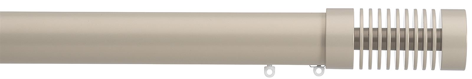 Silent Gliss Metropole 50mm 7620 Taupe Groove Cylinder Finial