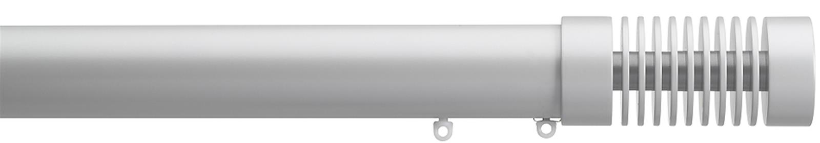 Silent Gliss Metropole 50mm 7620 Anodic Grey Groove Cylinder Finial